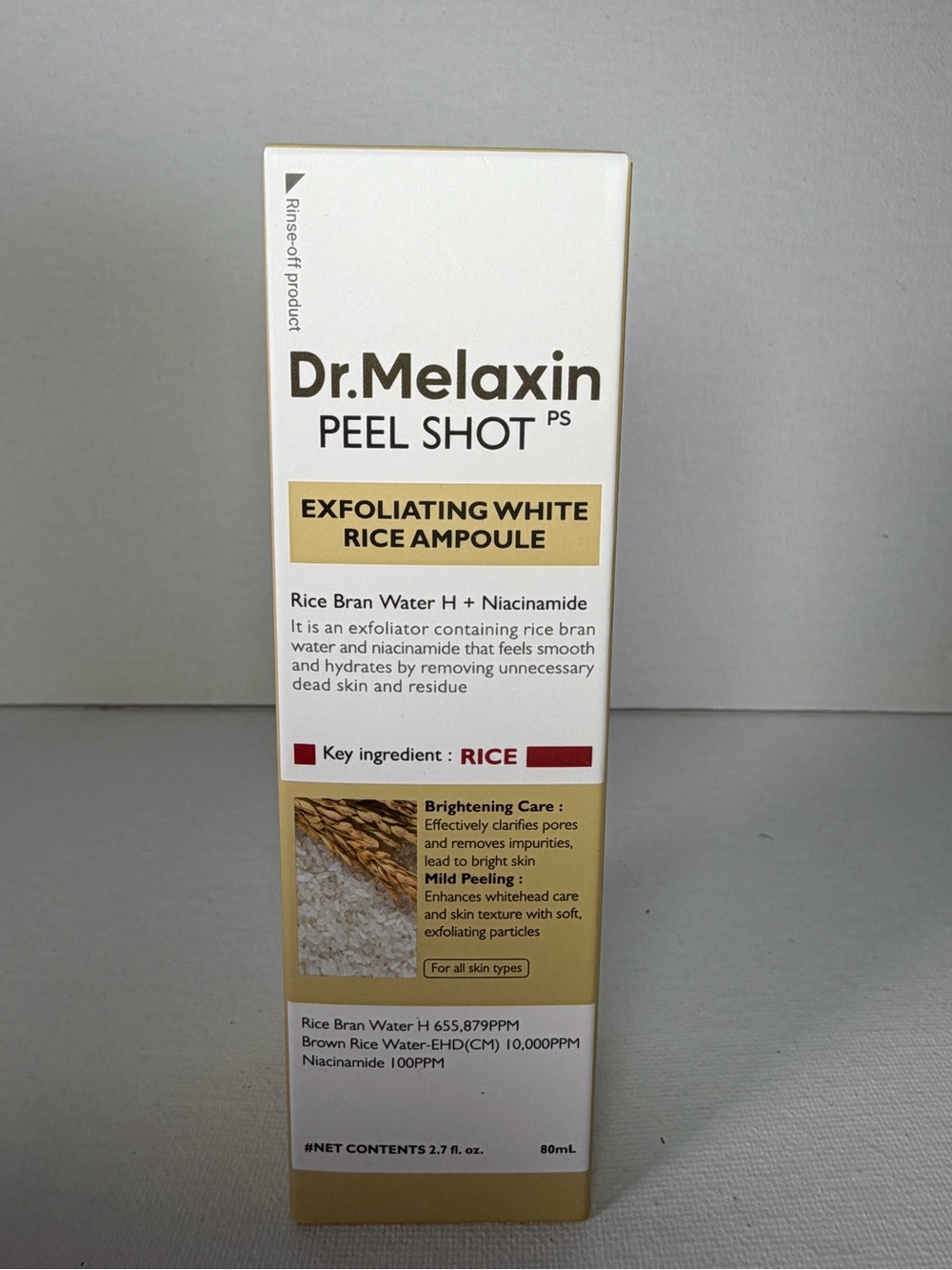 Peel Shot Exfoliating White Rice Ampoule — White